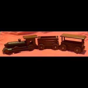 Vintage Wooden 3-Piece Children's Toy Train 24"